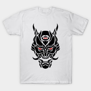 black oni mask simple design T-Shirt